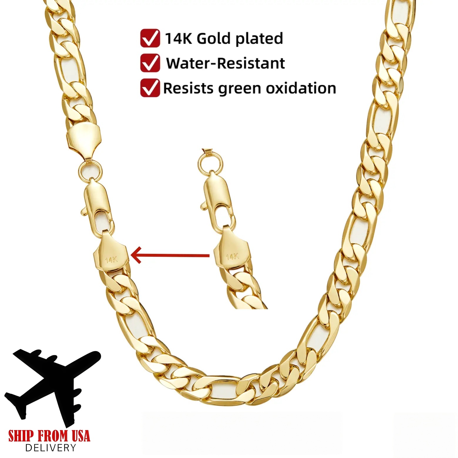 Cuban Link Chain 12Mm - 14K 금도금 3:1 NK 쿠반 링크