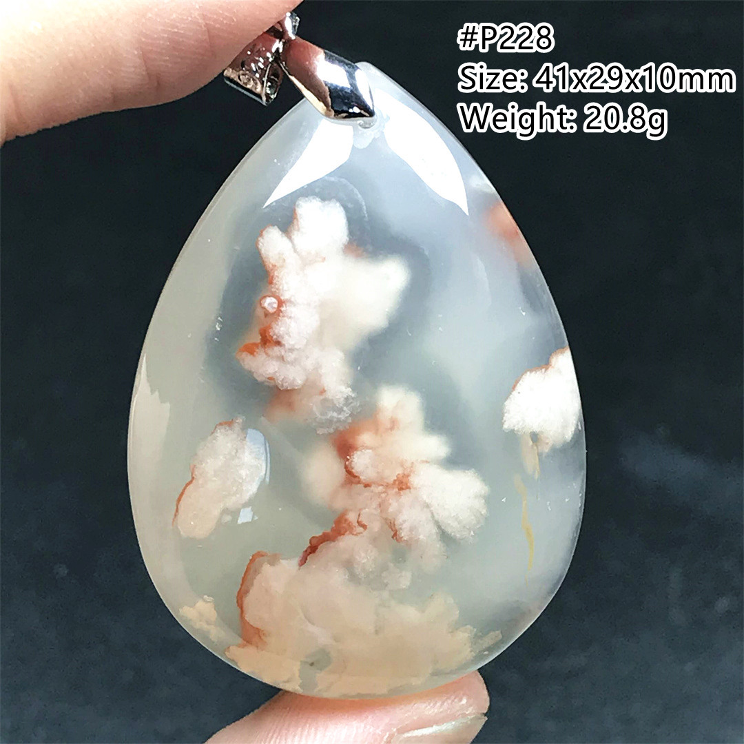 Crystal Pendant Necklace Natural Stone - 천연 체리 마노 목걸이, 여성용 펜던트,