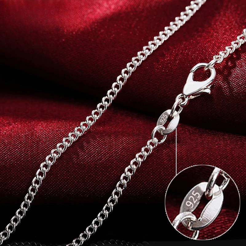 Cuban Link Chain 12Mm - 여성을위한 925 스털링 실버 40-75CM 긴