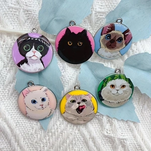 10pcs 만화 동물 고양이 에나멜 쥬얼리 만들기 귀여 - Earrings 리뷰 및 가격