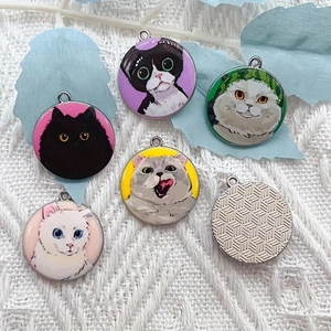 10pcs 만화 동물 고양이 에나멜 쥬얼리 만들기 귀여 - Earrings 리뷰 및 가격