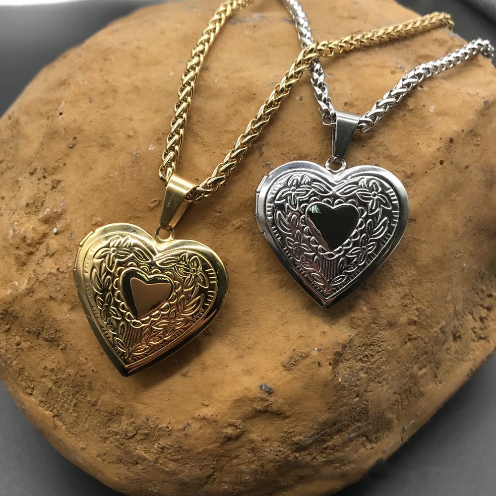 하트 모양 사진 사진 로켓 목걸이, 러브 하트 시크릿  - Heart Locket Necklace Photo 리뷰 및 가격