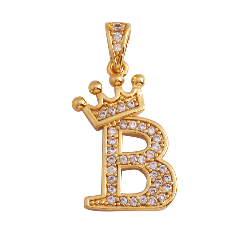 절묘한 18K 금 도금 전체 지르콘 크라운, 초기 이름 - Initial Letter Necklace 18K Gold 리뷰 및 가격