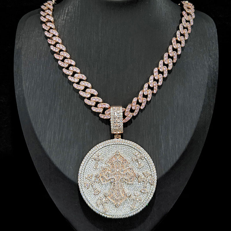 힙합 블링 아이스드 아웃 12mm 와이드 라운드 크로스 - Cuban Link Chain 12Mm 리뷰 및 가격