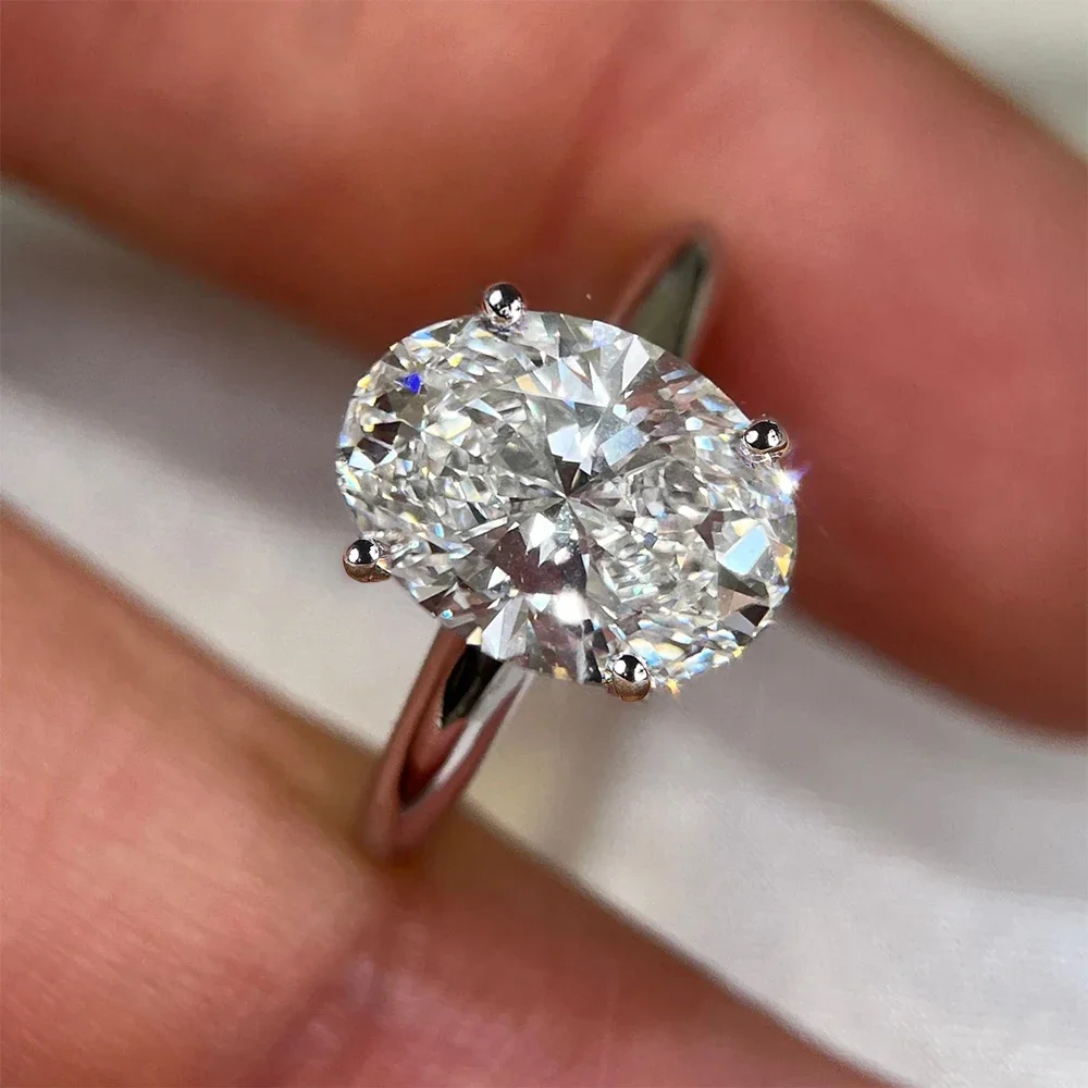 여성을 위한 1/2/3 캐럿 오벌 컷 모이사나이트 약혼 - Moissanite Engagement Ring 1 Carat 리뷰 및 가격
