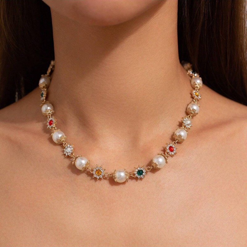 잉마크 빈티지 진주 초커 목걸이 여성용 웨딩 신부 고스 - Pearl Choker Necklace Vintage 리뷰 및 가격