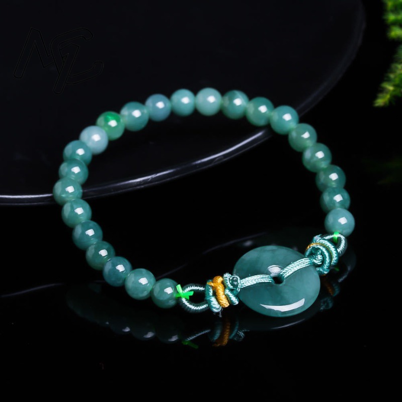 천연 에메랄드 블루 워터 피스 버클 비즈 팔찌 미얀마산 - Bracelets 리뷰 및 가격