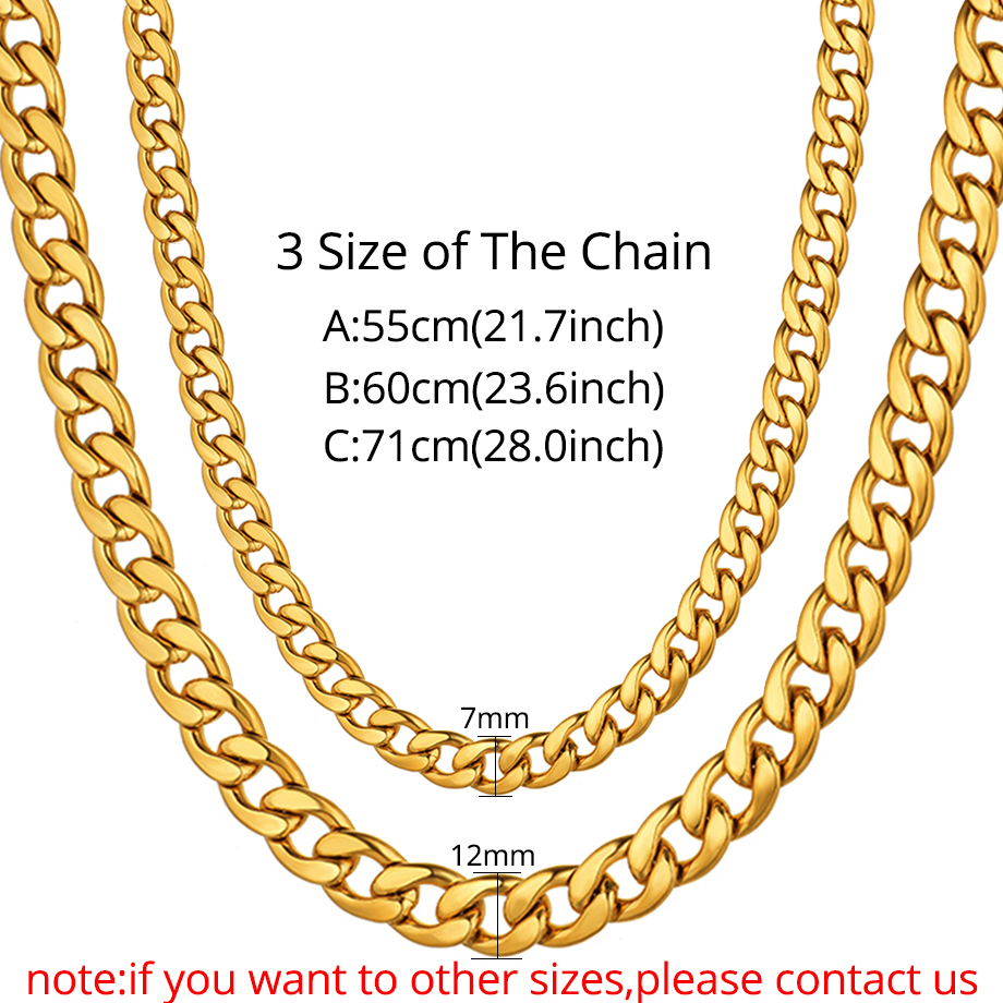 남성용 316L 스테인리스 스틸 골드 컬러, 마이애미  - Cuban Link Chain 12Mm 리뷰 및 가격