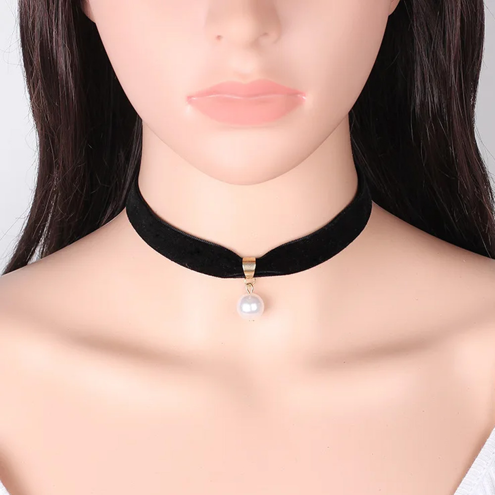 심플 빈티지 진주 초커 짧은 블랙 쇄골 목걸이 고딕 초 - Pearl Choker Necklace Vintage 리뷰 및 가격