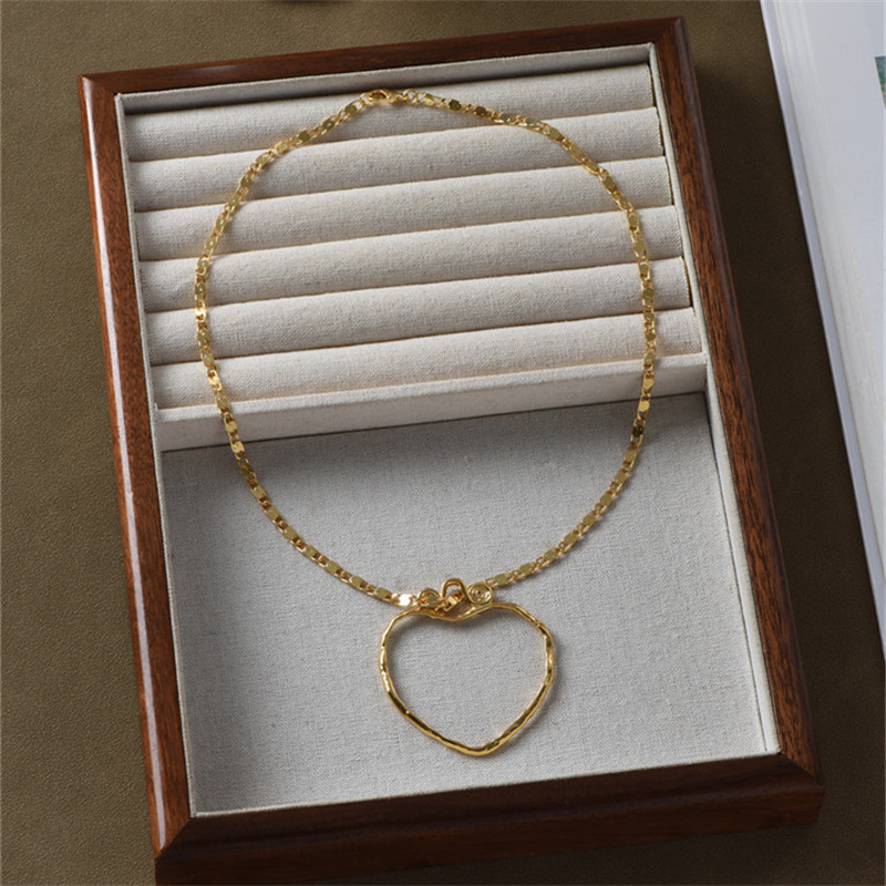 유럽 ​​미국 빅 하트 더블 레이어 크로스 골드 실버  - Cross Pendant Necklace Gold 리뷰 및 가격