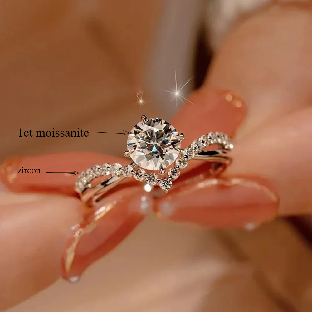 1캐럿 6.5mm 모이사나이트 다이아몬드 브라이덜 링  - Moissanite Engagement Ring 1 Carat 리뷰 및 가격