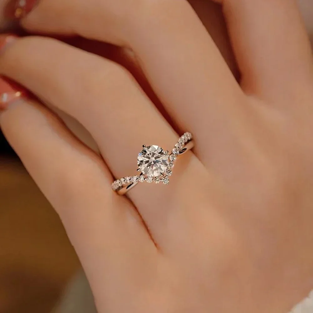 1캐럿 6.5mm 모이사나이트 다이아몬드 브라이덜 링  - Moissanite Engagement Ring 1 Carat 리뷰 및 가격
