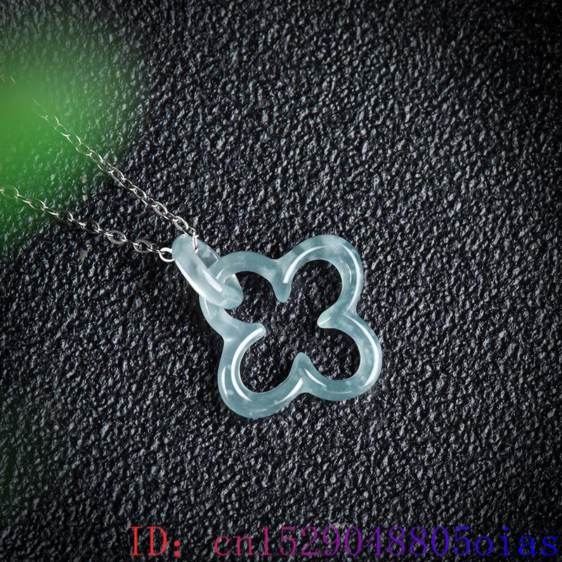 블루 미얀마 옥 네잎 클로버 펜던트 목걸이, 럭셔리 매 - Necklaces 리뷰 및 가격