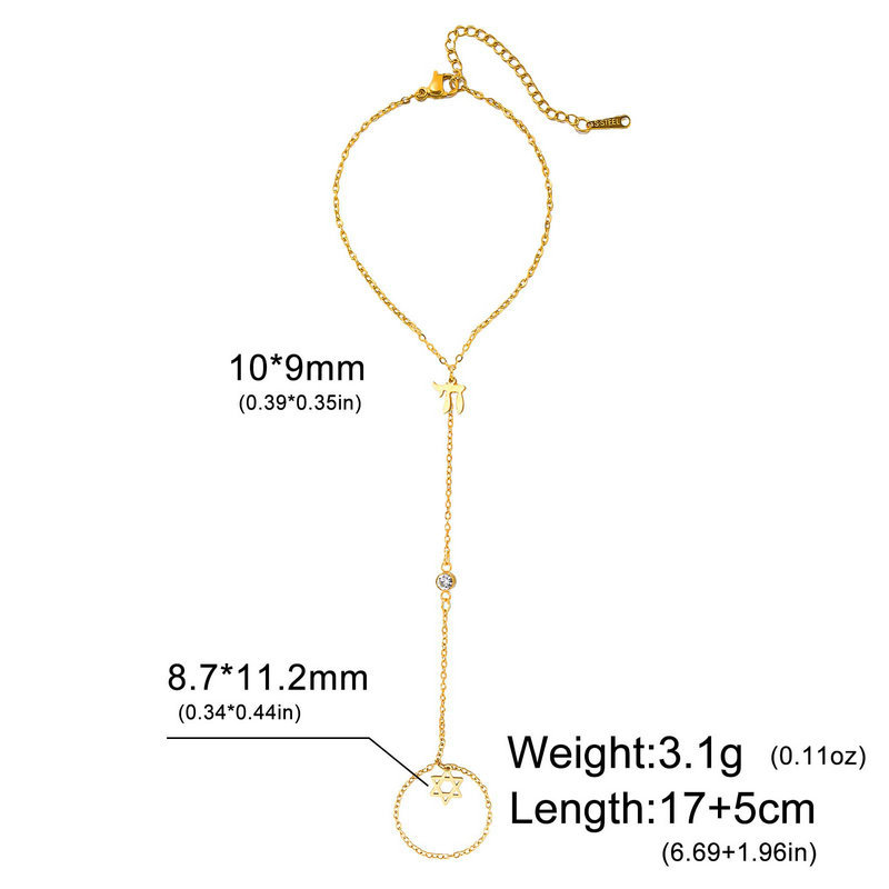 유대교 다윗의 별 히브리어 차이 글자 손가락 팔찌 스테 - Bracelets 리뷰 및 가격