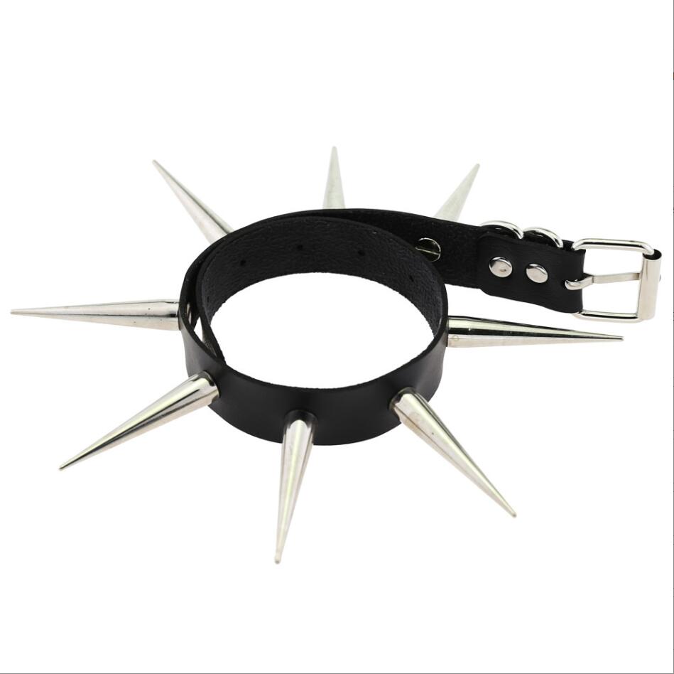 Emo 스파이크 초커 펑크 칼라 여성 여성 남성 블랙  - Goth Punk Spike Choker 리뷰 및 가격