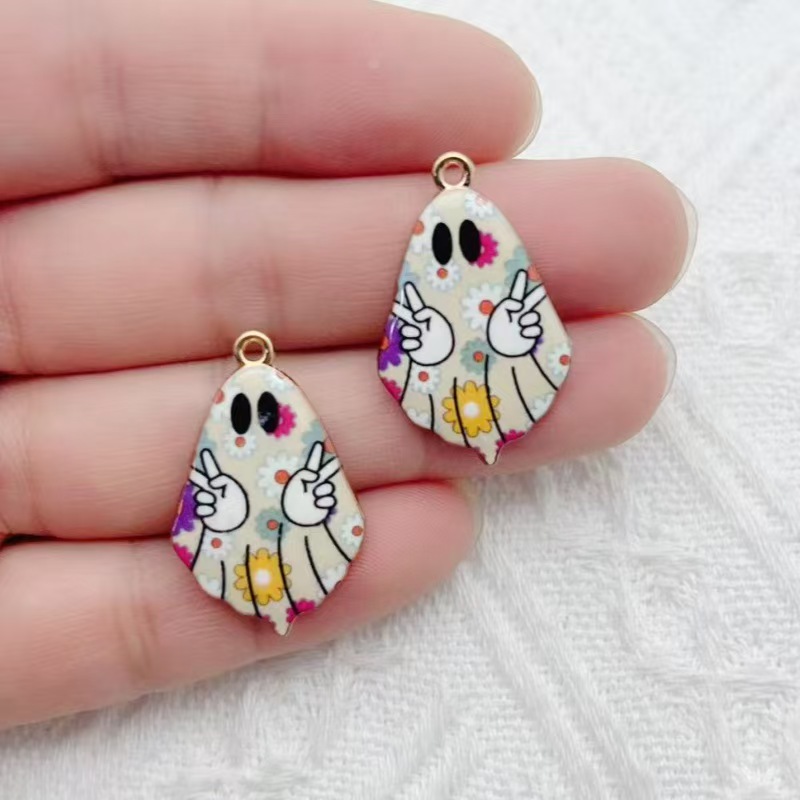 10pcs 크로스 보더 할로윈 고딕 스타일 귀여운 유령 - Earrings 리뷰 및 가격