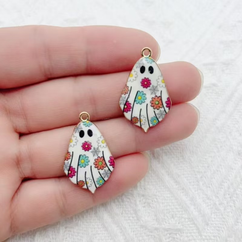 10pcs 크로스 보더 할로윈 고딕 스타일 귀여운 유령 - Earrings 리뷰 및 가격