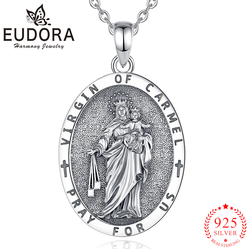 Eudora 925 스털링 실버 버진 카멜 목걸이 부적 - 925 Sterling Silver Chain Necklace Men 리뷰 및 가격