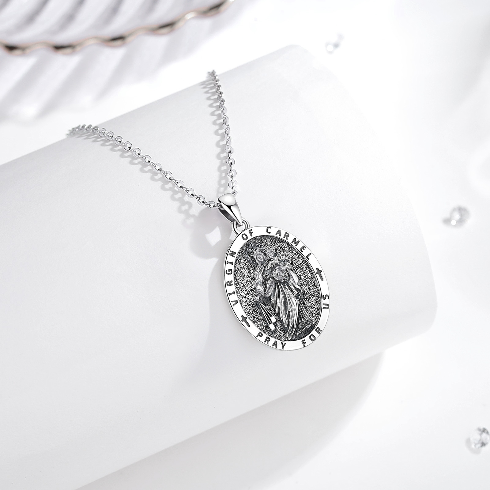 Eudora 925 스털링 실버 버진 카멜 목걸이 부적 - 925 Sterling Silver Chain Necklace Men 리뷰 및 가격