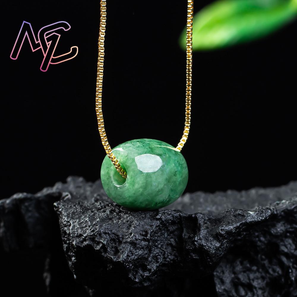 천연 진짜 옥 구슬 펜던트 미얀마 제이드 목걸이 디자이 - Necklaces 리뷰 및 가격