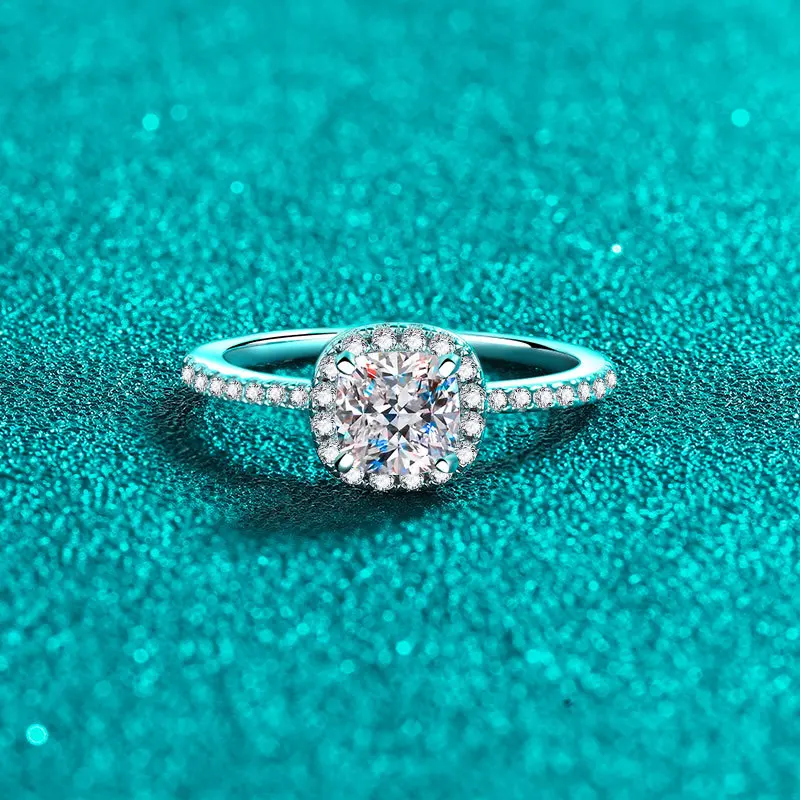 여성을 위한 S925 스털링 실버 모이사나이트 반지 클 - Moissanite Engagement Ring 1 Carat 리뷰 및 가격