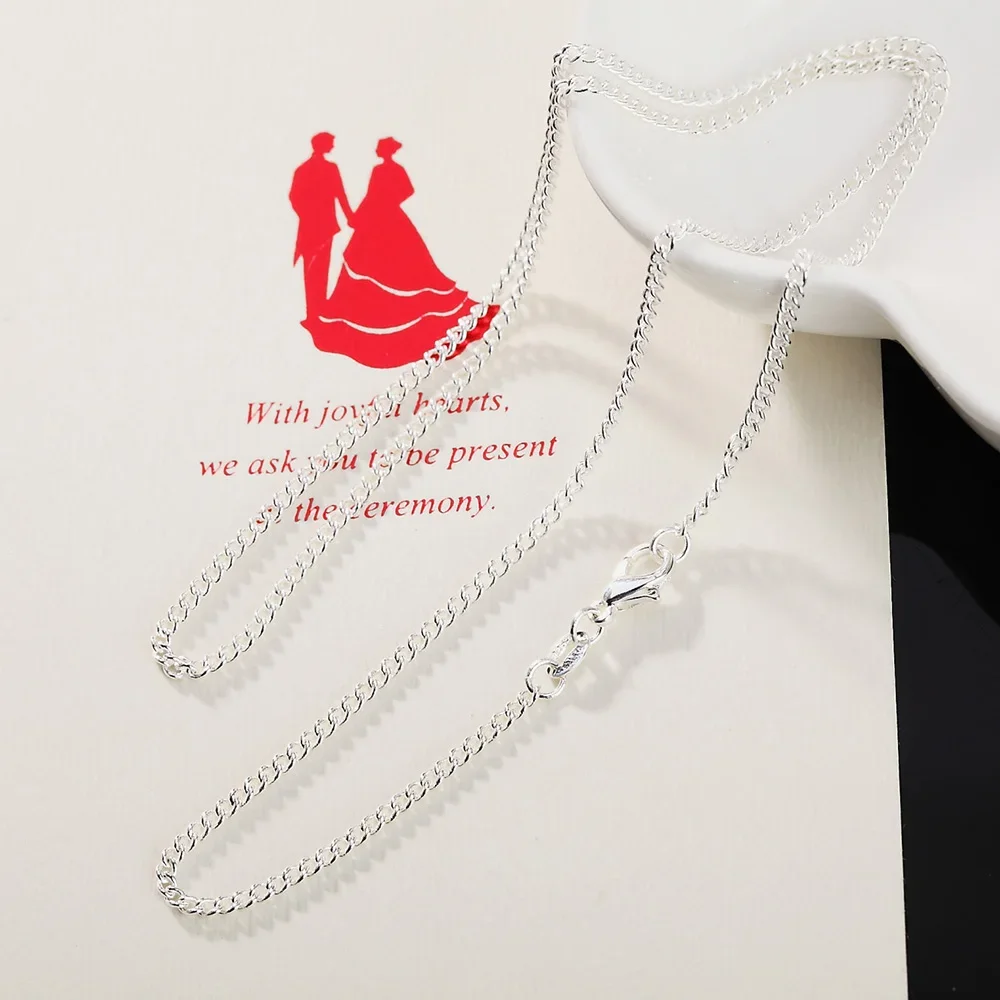 여성을위한 925 스털링 실버 40-75CM 긴 2mm - Cuban Link Chain 12Mm 리뷰 및 가격